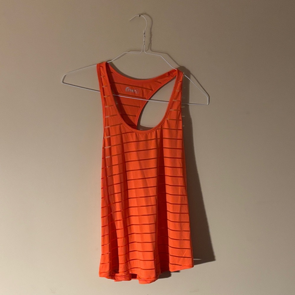 Orange Striped Tank Top